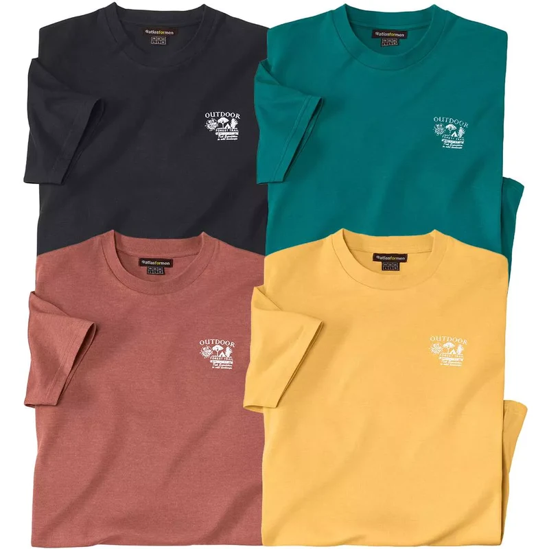 Sada 4 tričiek Expedition Atlas For Men Oranžová 67735869