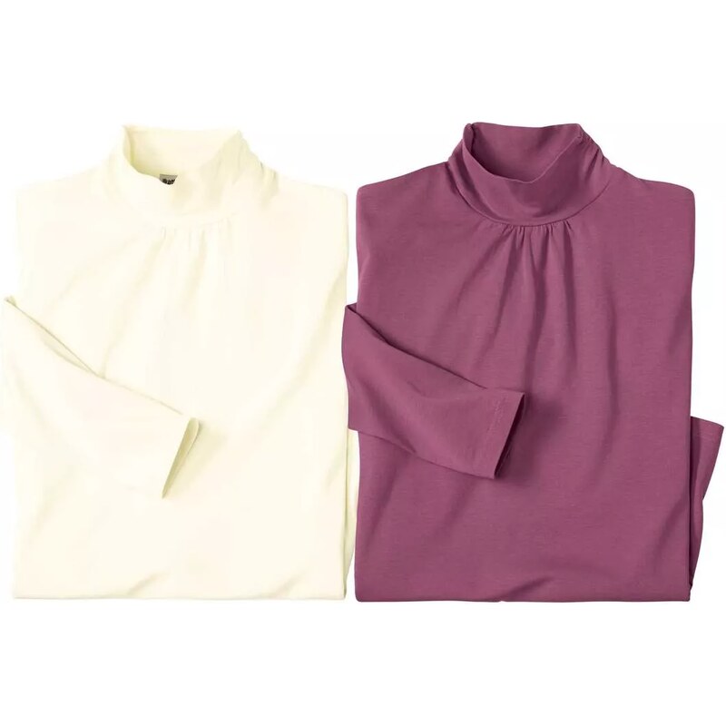 Sada 2 rolákov s riaseným golierom Atlas For Men Červená 67219907