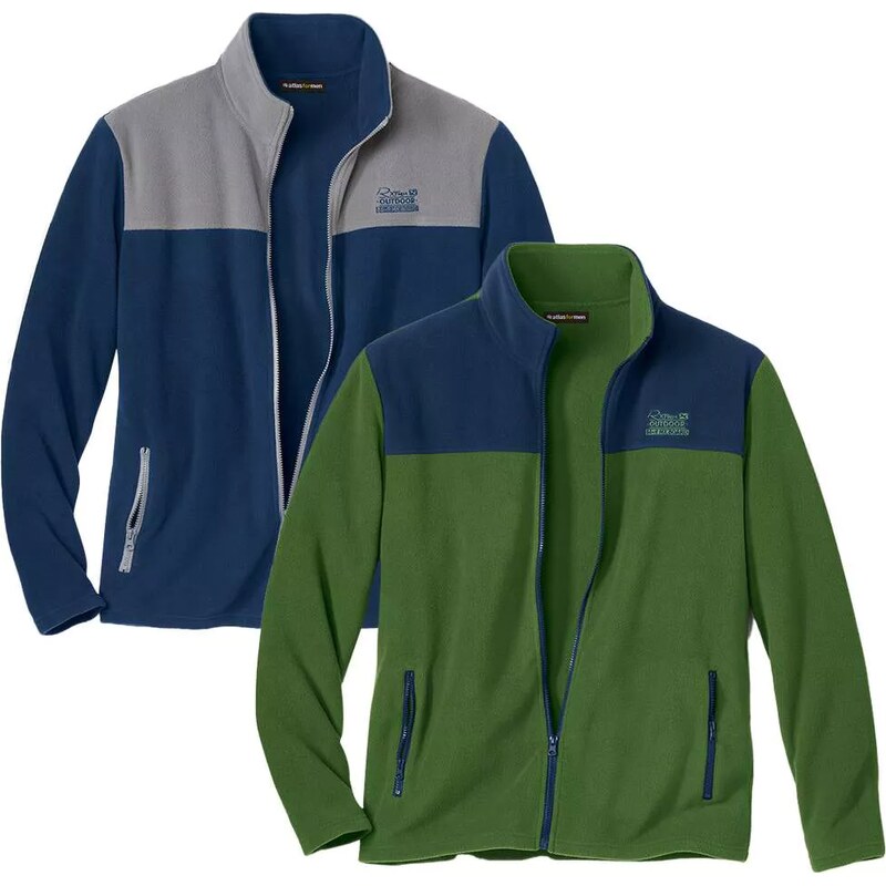 Sada 2 flísových mikín Atlas For Men Modrá 66958832