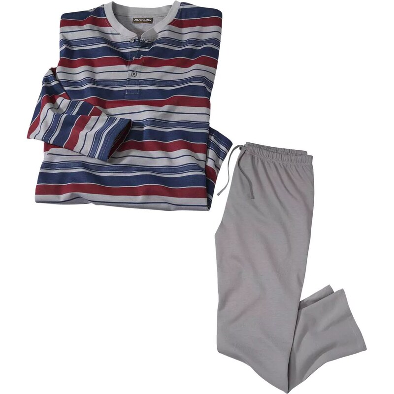 Bavlnené pyžamo Comfort Atlas For Men Pruhovaná 67664766