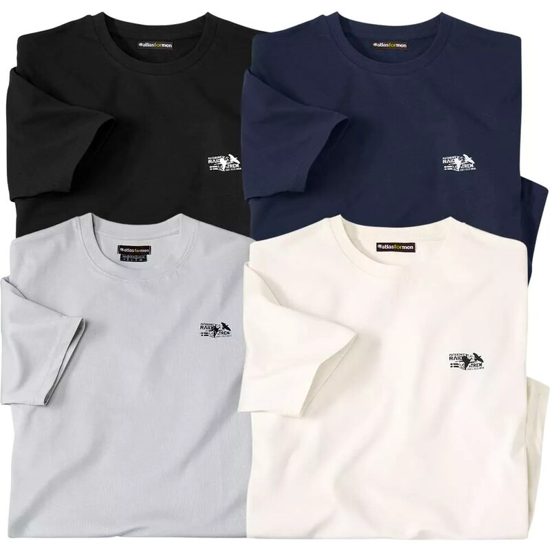 Sada 4 bavlnených tričiek Atlas Atlas For Men Modrá 67674094