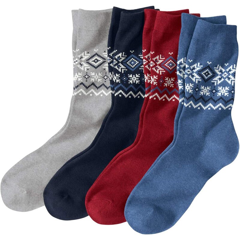 Sada 4 párov ponožiek v darčekovom balení Atlas For Men Modrá 67704377