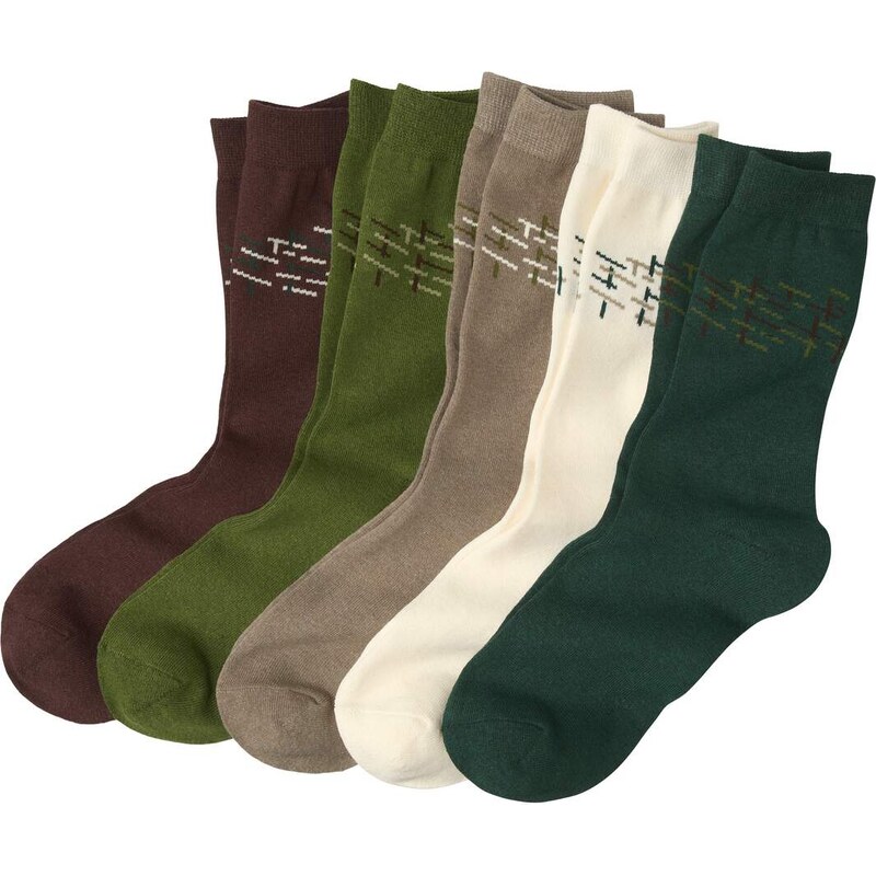 Sada 5 párov elegantných ponožiek Atlas For Men Zelená 67652012