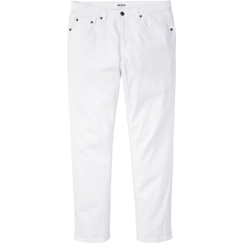 bonprix Strečové džínsy Classic Fit, Tapered, farba biela 49696806