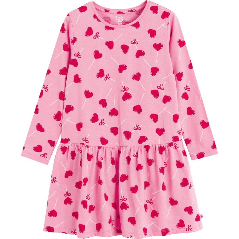 Cool Club Šaty ružová / čerešňová / biela 67654541