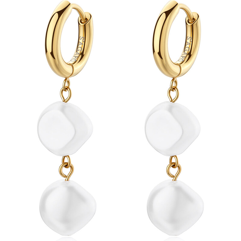 SAgapõ Visiace pozlátené náušnice s umelými perlami Wisdom SWI48 67742216