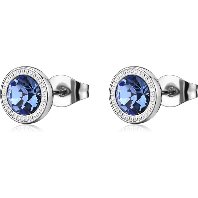 SAgapõ Oceľové kôstky so svetlo modrým kryštálom Lucky Light SKT66 67742218