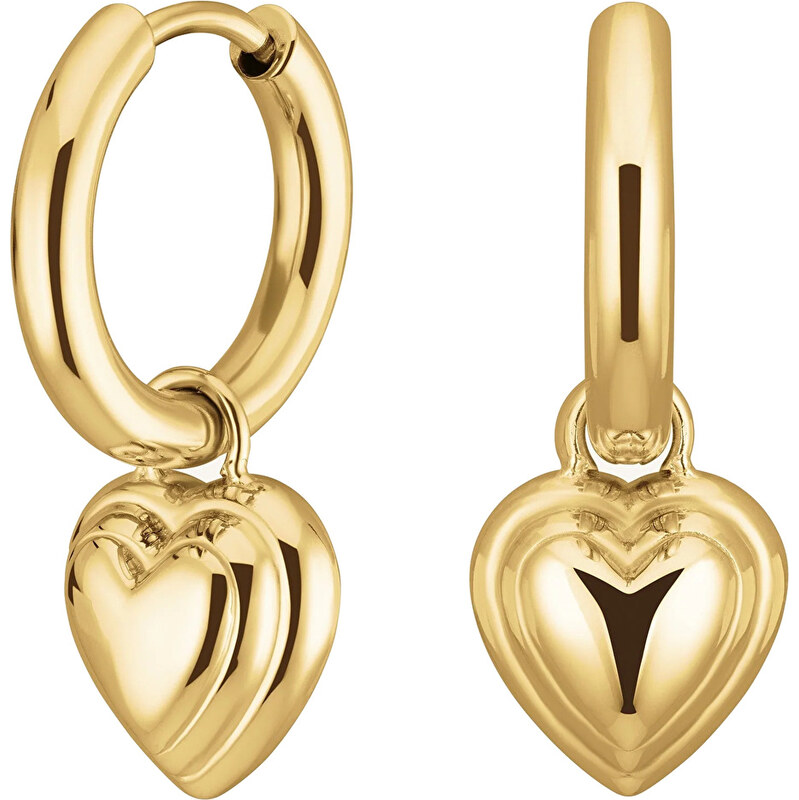 Rosefield Pozlátené náušnice so srdiečkami 2v1 JEHPG-J985 67742221