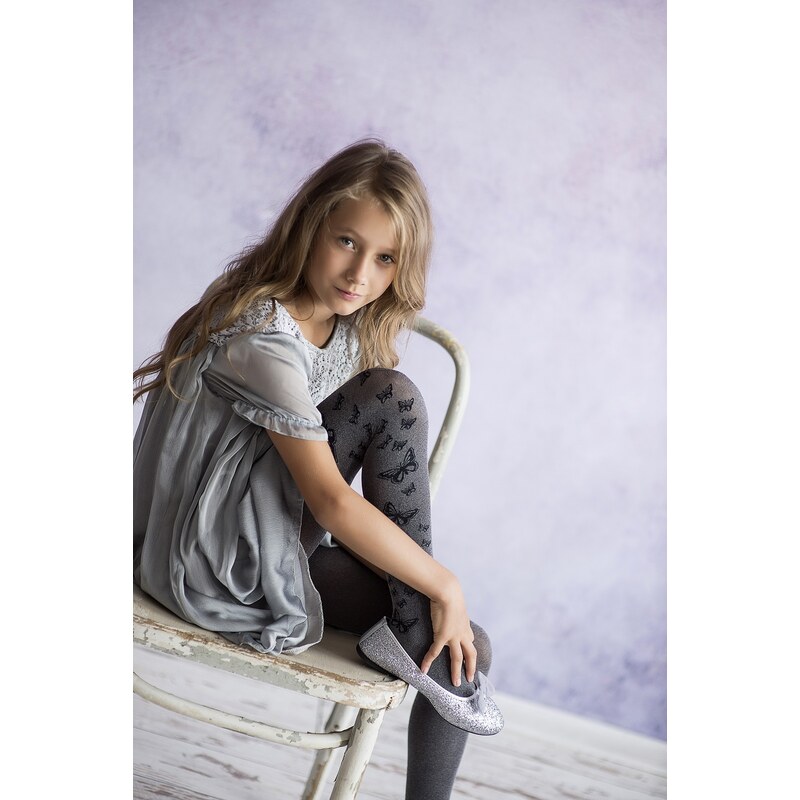 Dievčenské pančuchy so vzorom motýľov BEAUTY 50 DEN Knittex 67742780