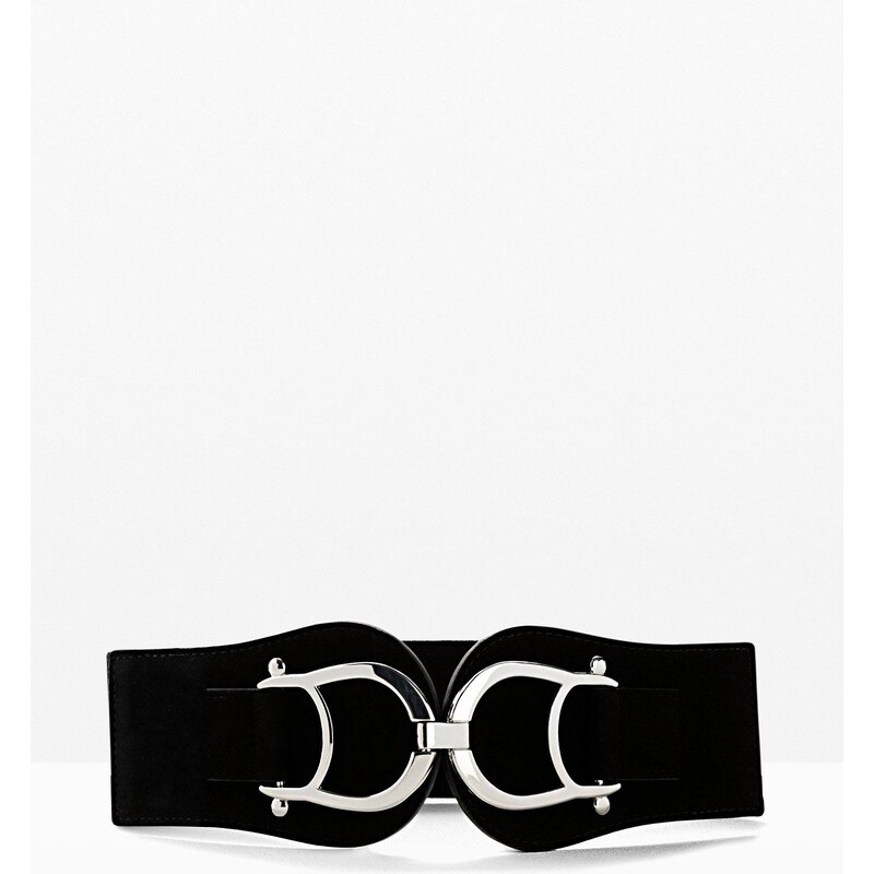 bonprix Strečový opasok s nápadnou prackou, farba čierna 44731476