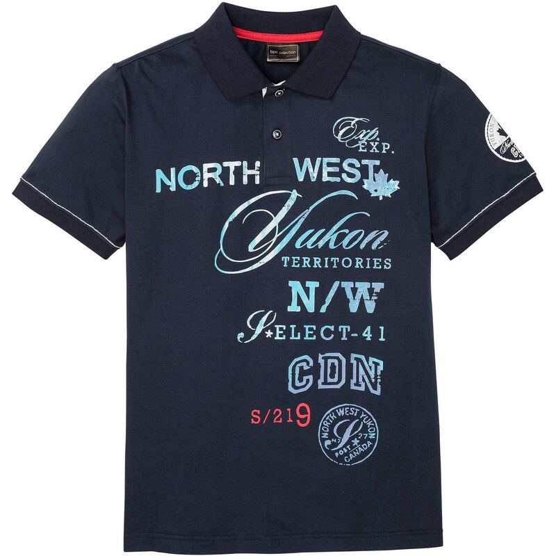 bonprix Polo tričko, džersejové, krátky rukáv, farba modrá 44733134