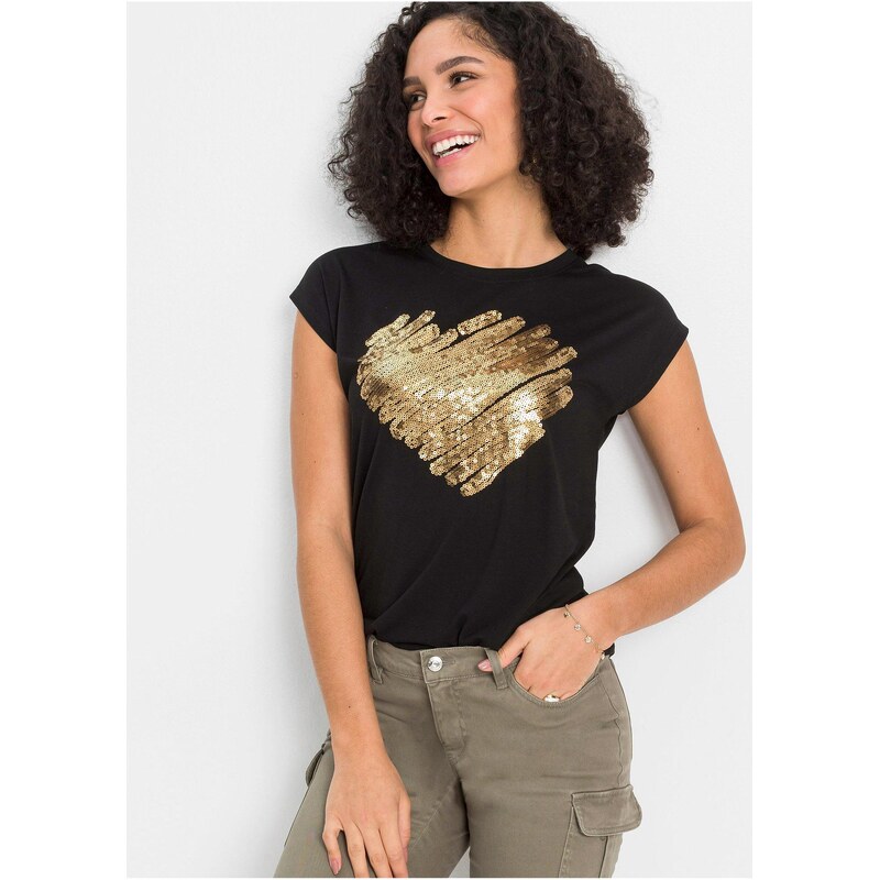 bonprix Tričko z viskózového mixu, farba čierna 45032309