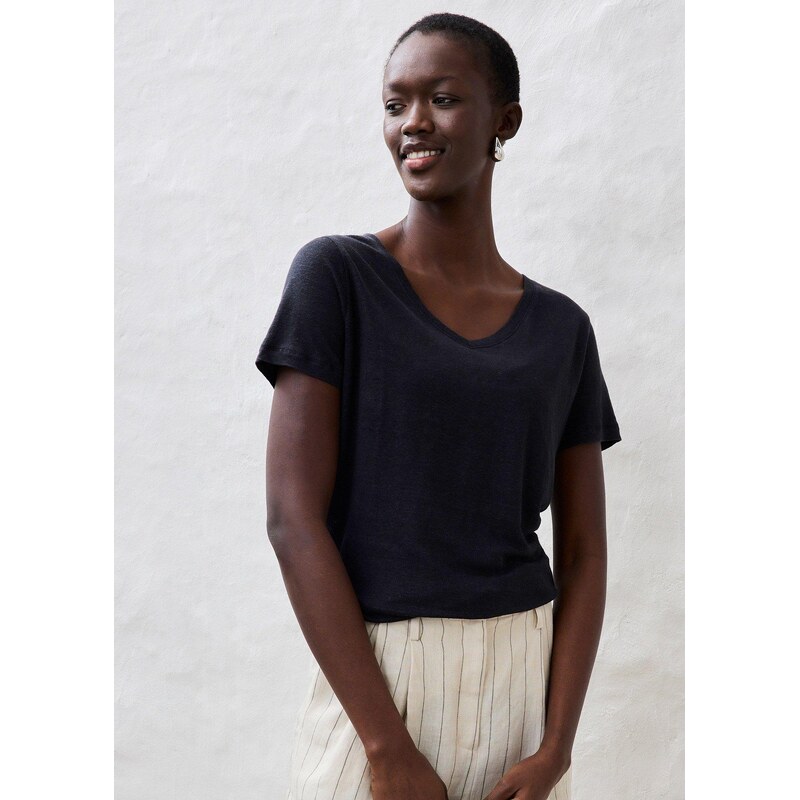 bonprix Tričko z čistého plátna, farba čierna 44734765