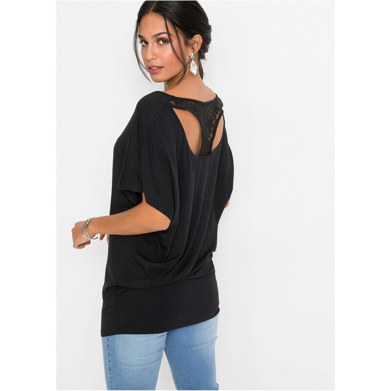 bonprix Tričko z viskózového mixu, farba čierna 44735306