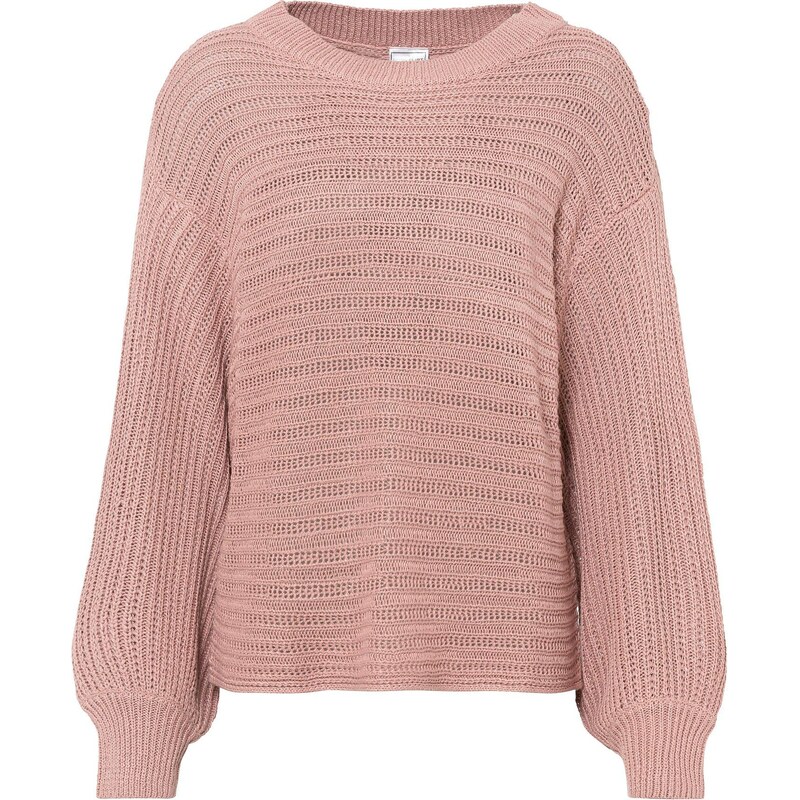 bonprix Pletený pulóver oversize, farba ružová 44791045