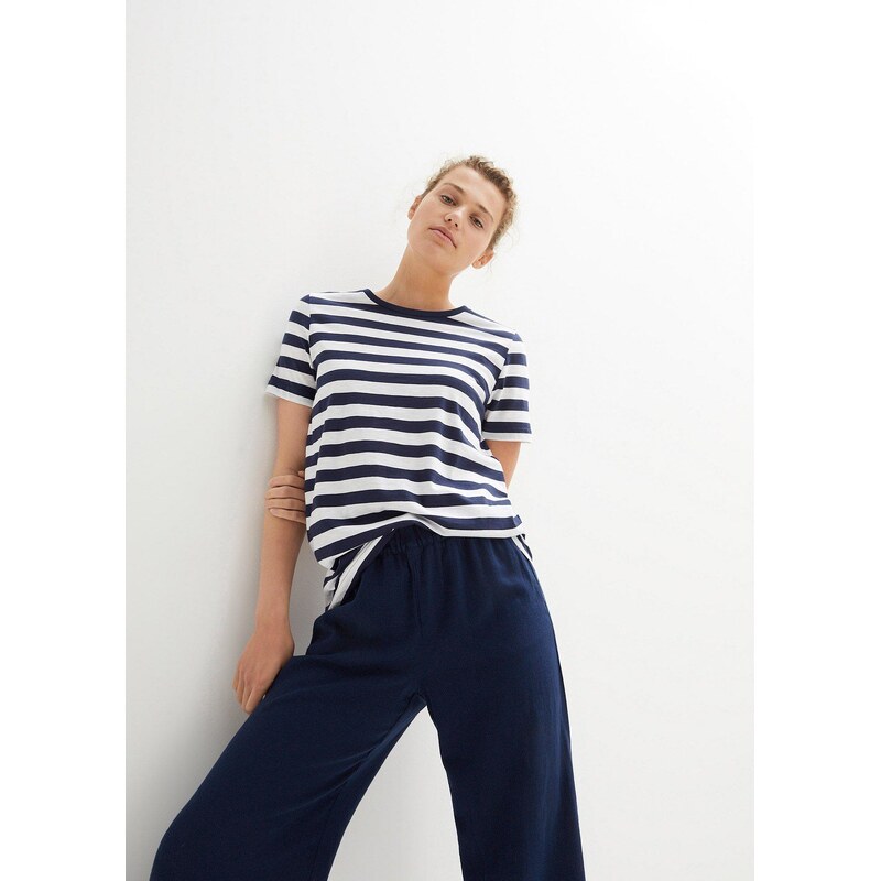 bonprix Tričko s okrúhlym výstrihom z bavlny (2 ks v balení), farba 44912334