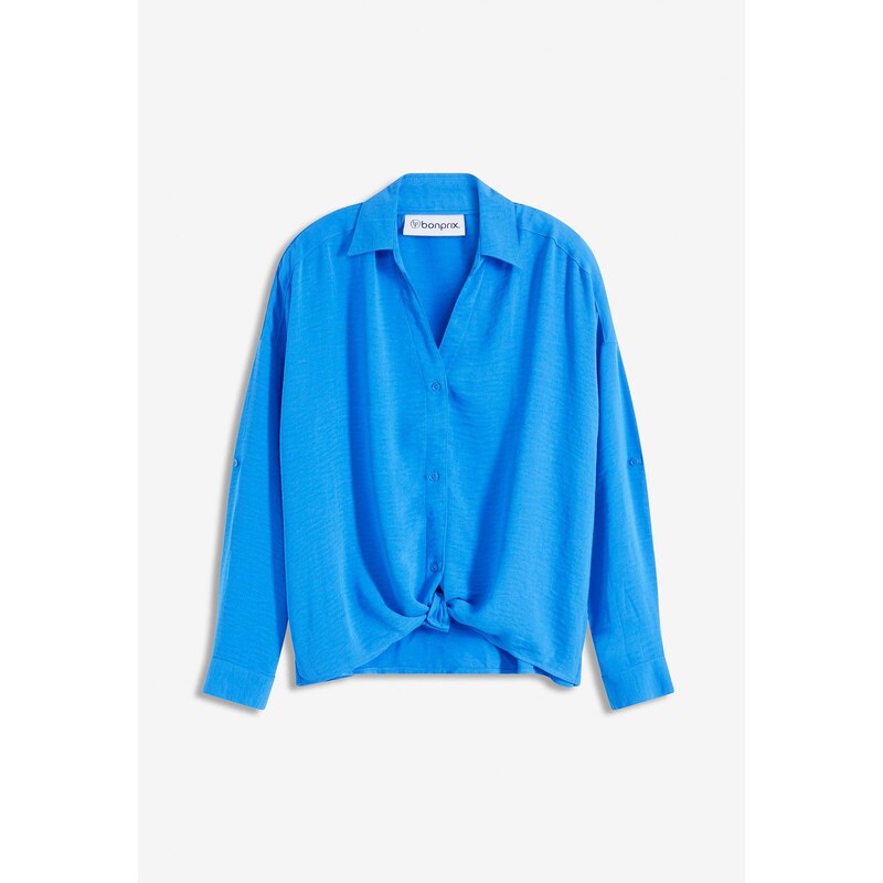bonprix Blúzka z ľahkého krepu, farba modrá 63234700