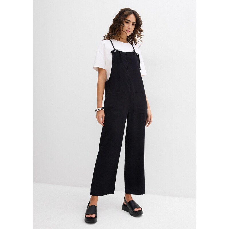 bonprix Overal z jemnej viskózy, farba čierna 63477876