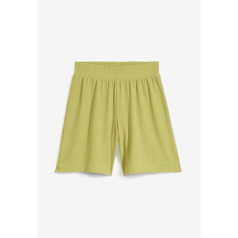 bonprix Šortky bez zapínania z krepu, farba zelená 63704178