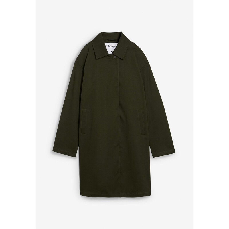 bonprix Trenčkot, odpudzujúci vodu, farba zelená 65006364