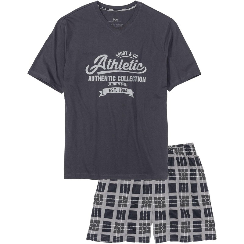 bonprix Krátke pyžamo, farba šedá 44799279