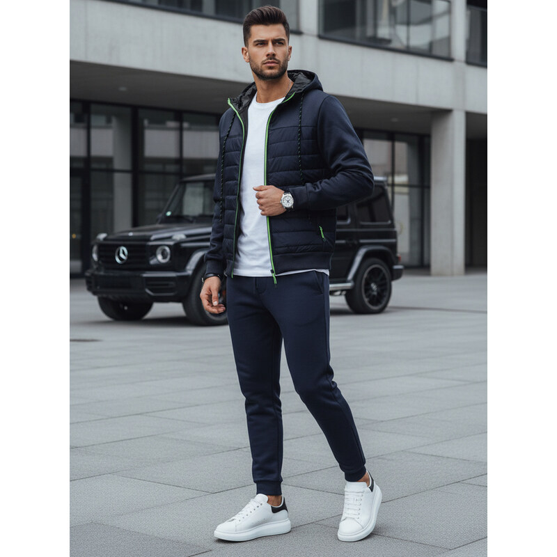 BASIC Tmavomodrá prešívaná pánska bunda TX4392 39550979