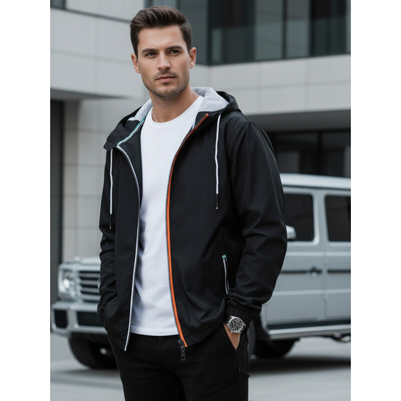 BASIC Pánska čierna prechodná bunda TX4700 57839090