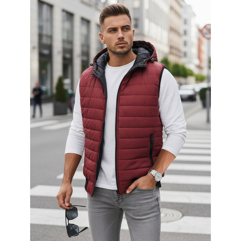 BASIC Vínová vesta s kapucňou TX4238 34989255