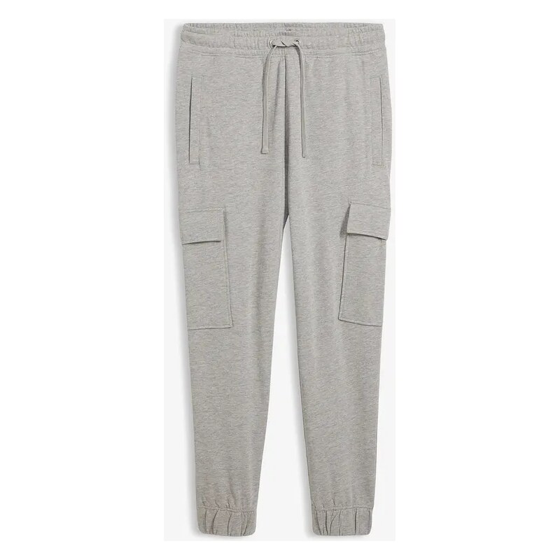 bonprix Tepláky s kapsáčovými vreckami, Loose Fit, farba šedá 67743086