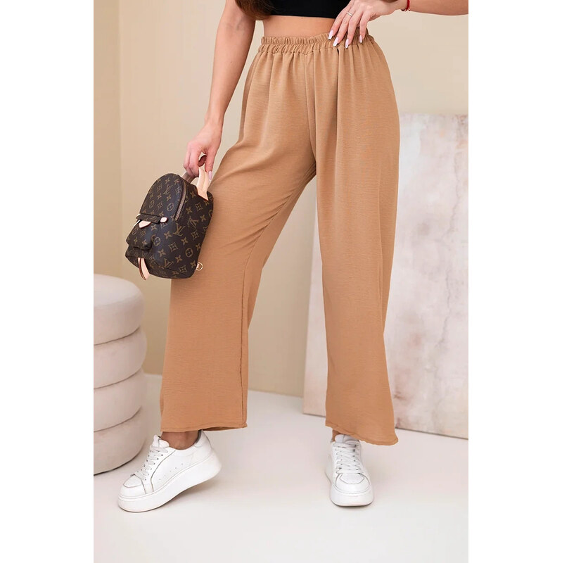 K-Fashion Široké nohavice camel 67779762
