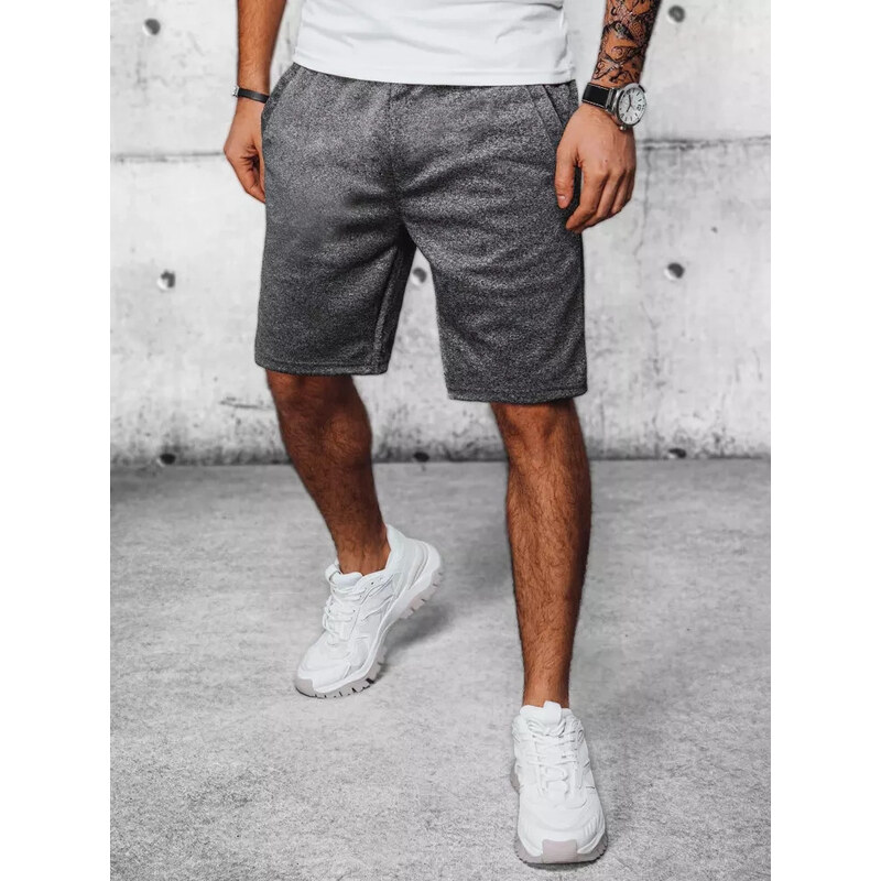 Pánske tmavosivé teplákové šortky FashionStreet SX2190 67780379