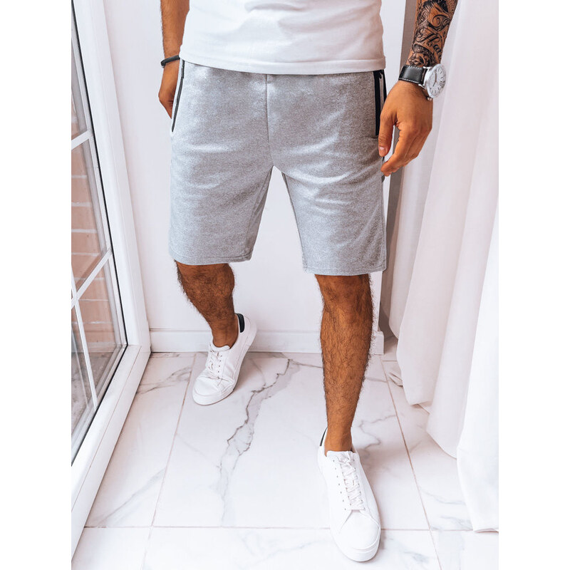 FashionStreet pánske svetlosivé teplákové šortky SX2256 67780404