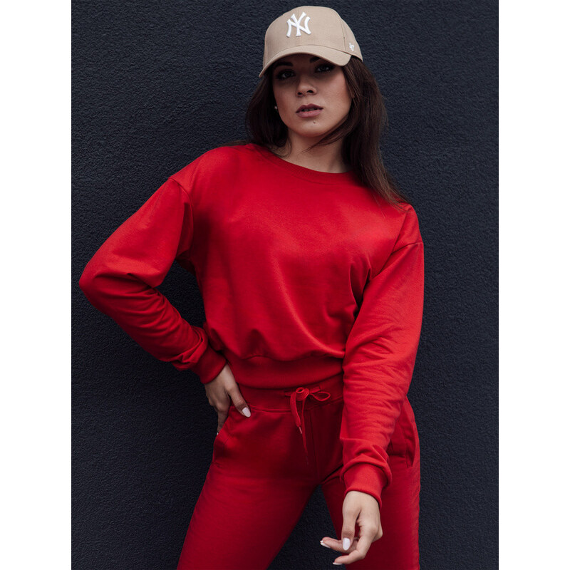 CASUALVIBE dámska klasická mikina červená FashionStreet BY1304 67780537