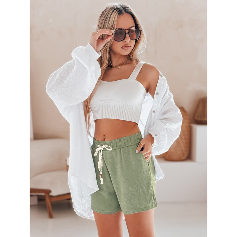 Dámske šortky NOT TOMORROW green FashionStreet SY0448 67780611