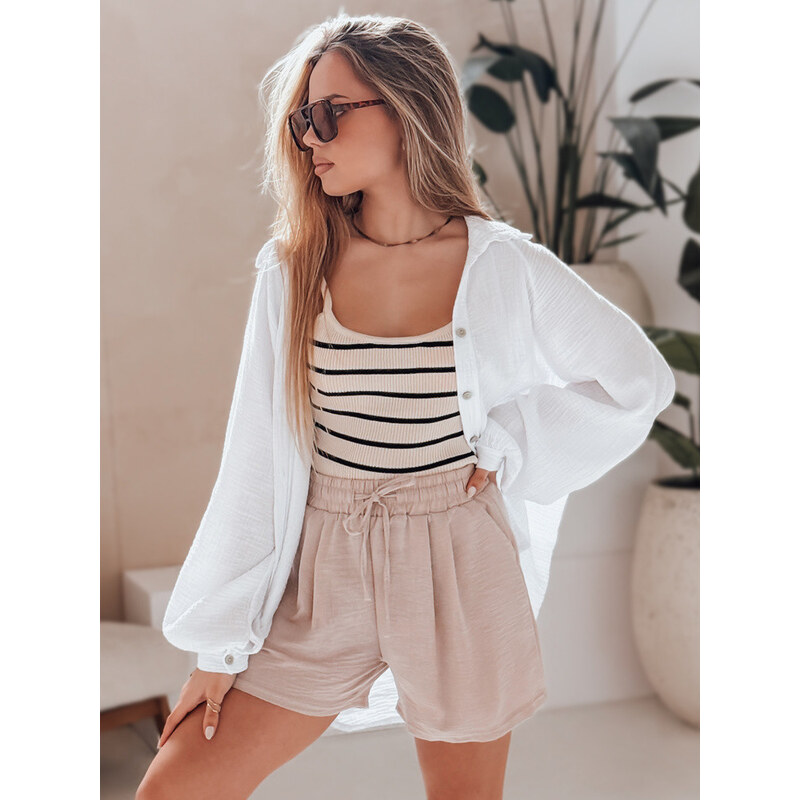 Dámske šortky RELAX TIME beige FashionStreet SY0458 67780621