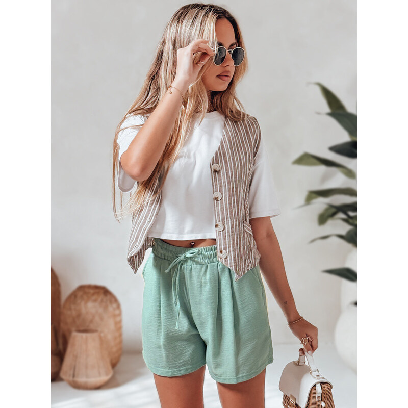 Dámske šortky RELAX TIME green FashionStreet SY0461 67780624