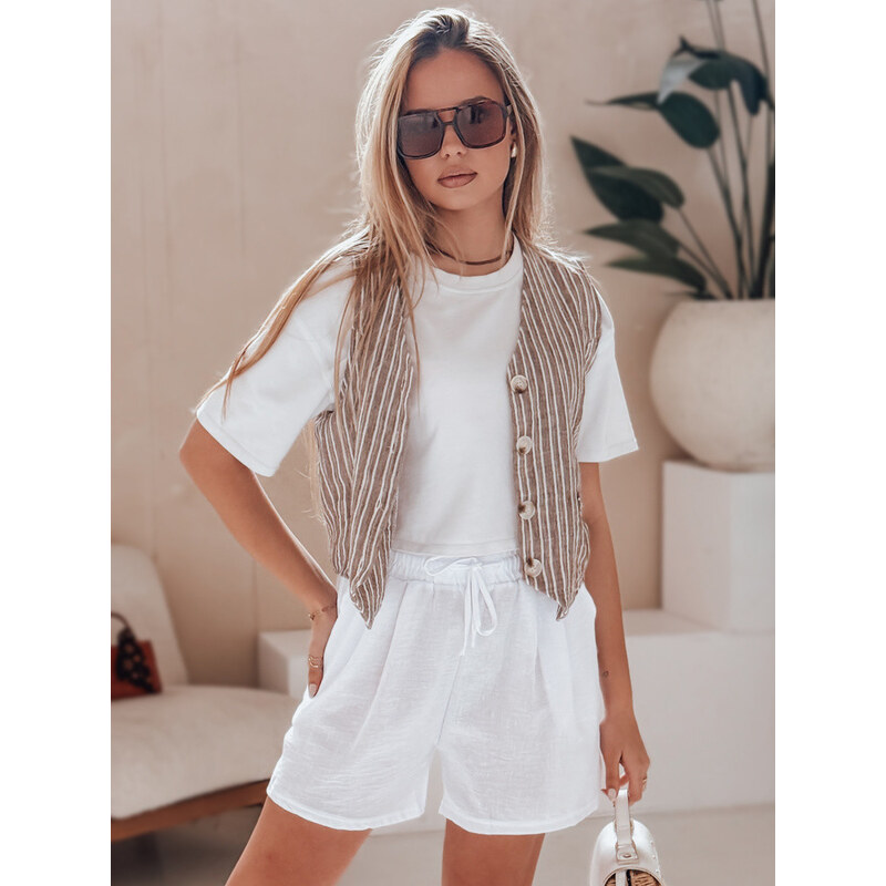 Dámske šortky RELAX TIME white FashionStreet SY0462 67780625