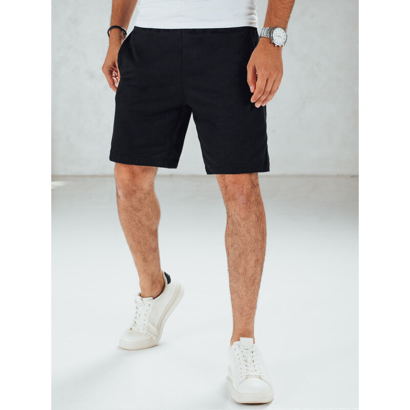 Pánske čierne teplákové šortky FashionStreet SX2512 67780640