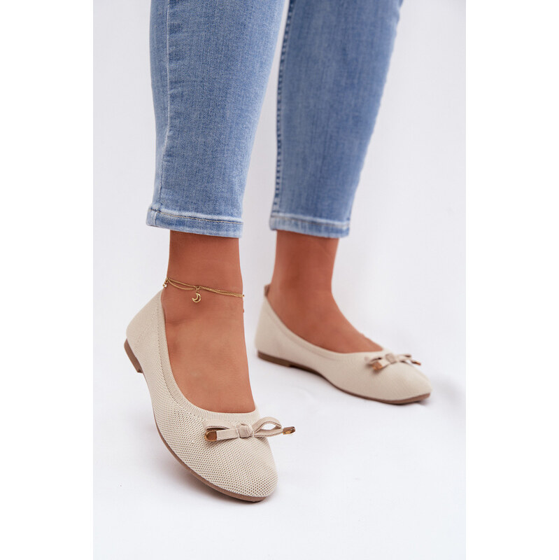 Boto Baleríny s Mašlí Béžové Amelivra 67780717