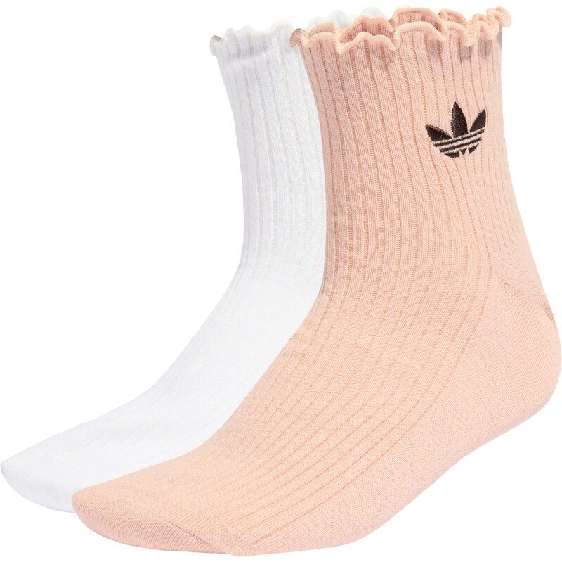 ADIDAS ORIGINALS Ponožky RUFFLE QUARTER ružová / čierna / biela 67752182