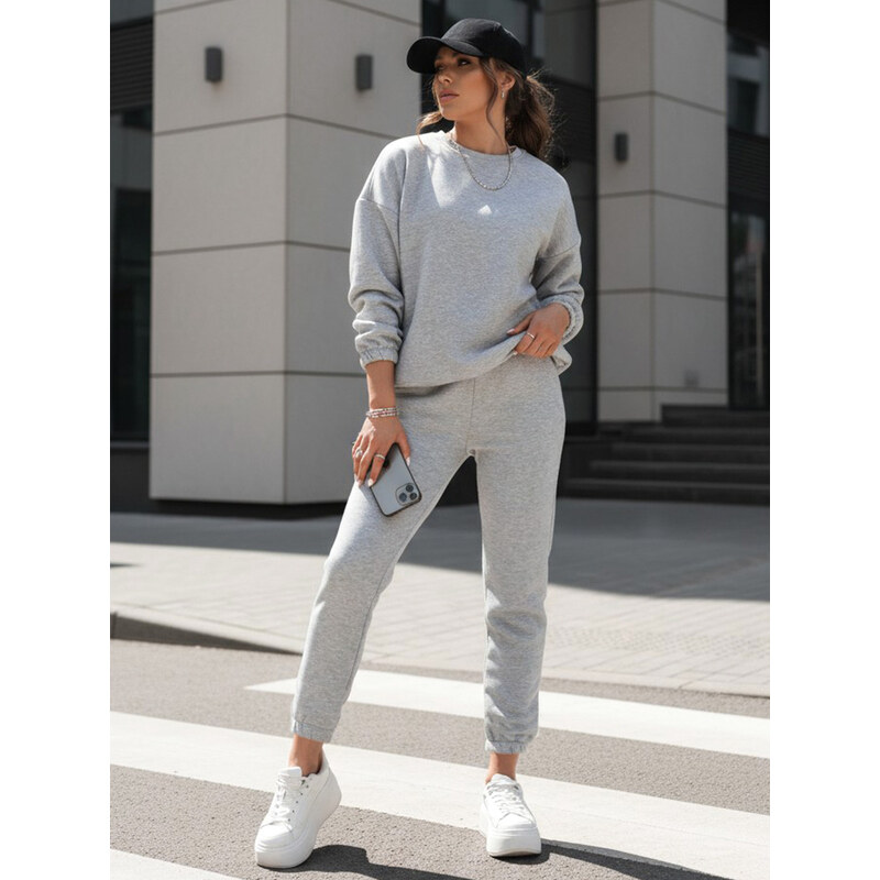 BASIC Svetlosivá tepláková súprava ARIELLA PREMIUM AY0780 36944073