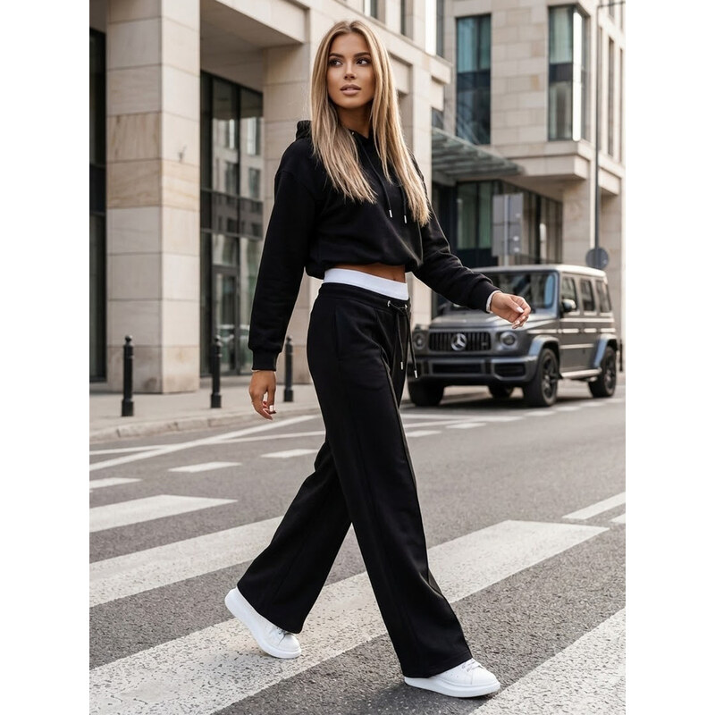 BASIC Čierna súprava mikiny a širokých nohavíc GALAXY GLOW AY0952 46100530