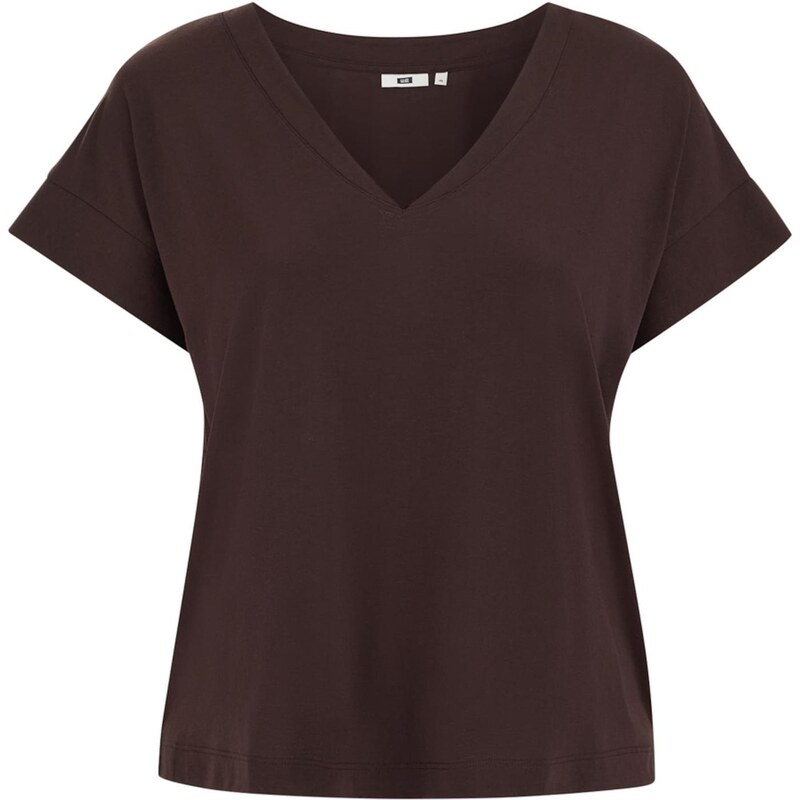WE Fashion Tričko tmavohnedá 67752526