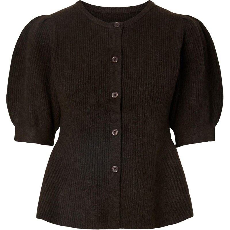 PIECES Kardigán PCSilly tmavohnedá 67773028