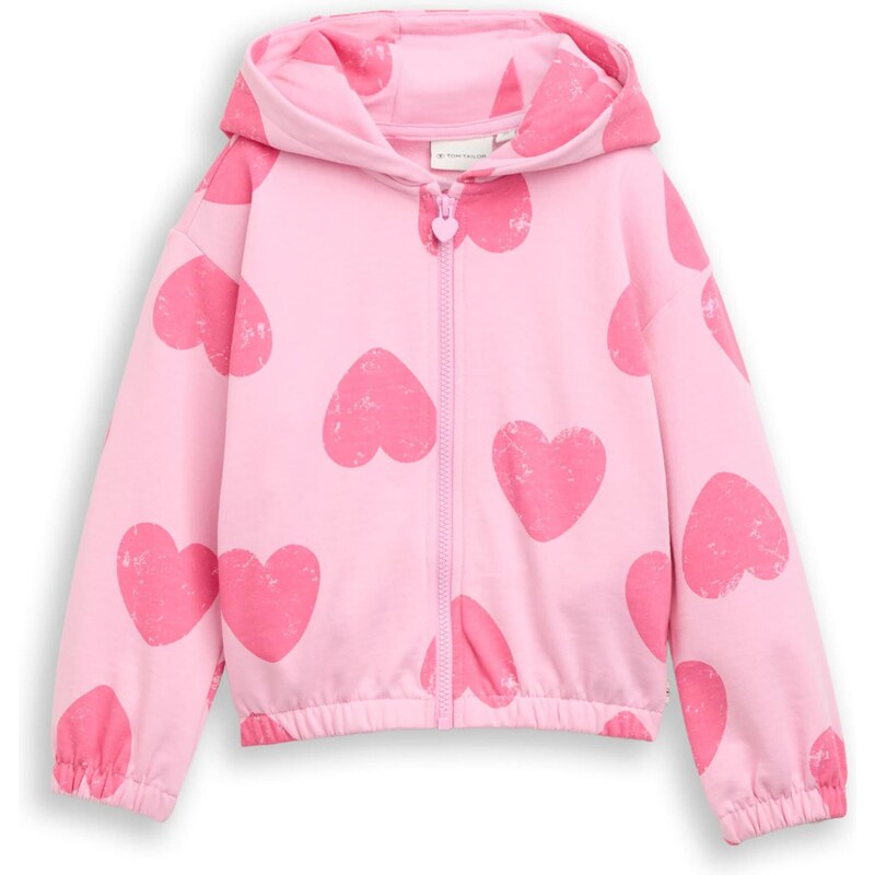 TOM TAILOR Tepláková bunda ružová / svetloružová 67752740