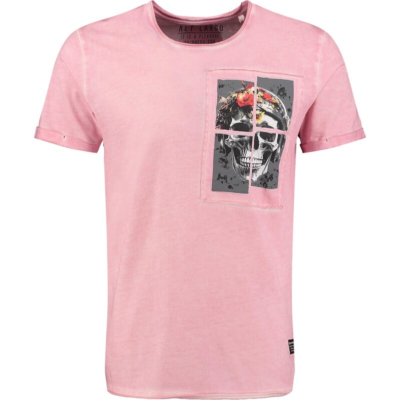 Key Largo Tričko KLFLOWER POWER sivá / ružová / čierna / biela 67752797