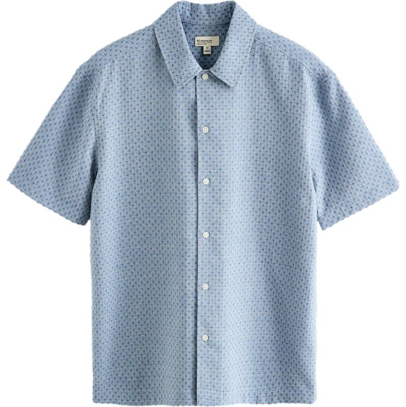 Next Košeľa modrosivá / biela 67752909