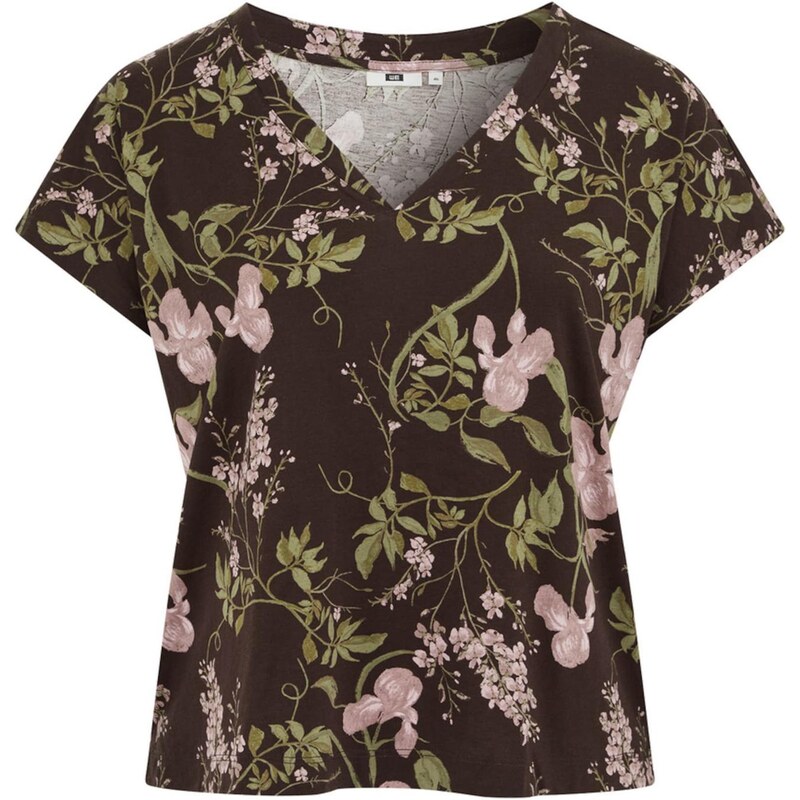 WE Fashion Tričko hnedá / zelená / ružová / pastelovo ružová 67752953