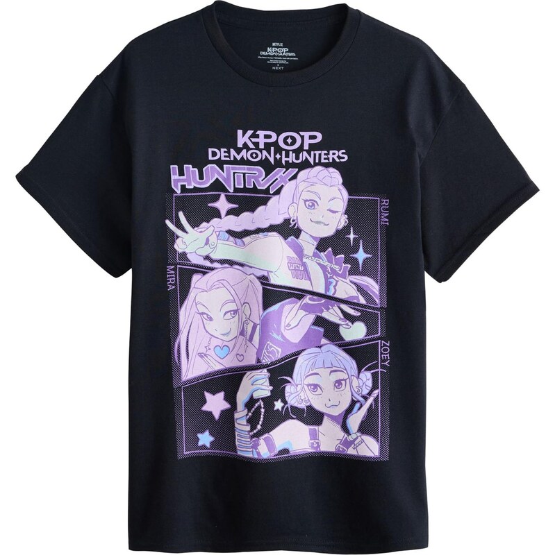 Next Oversize tričko Kpop Demon Hunters svetlomodrá / levanduľová / 67752997