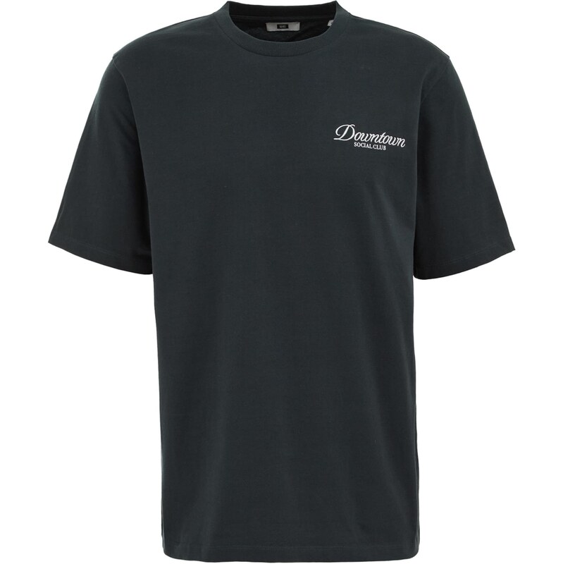 WE Fashion Tričko tmavozelená / biela 67753059